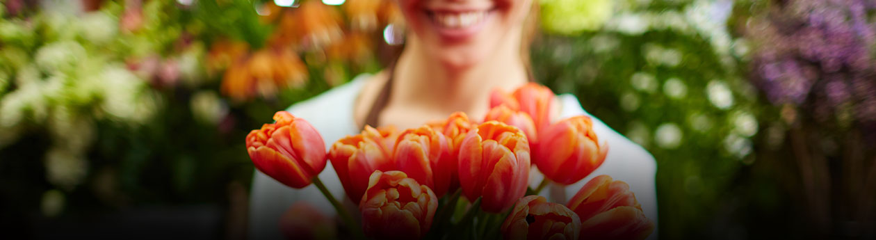 bouquet oragne tulips